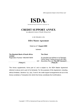 CREDIT SUPPORT ANNEX - securities.standardbank.co.za