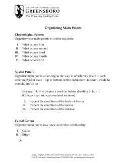 Organizing Main Points