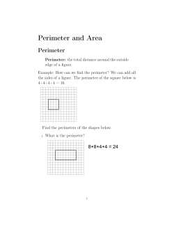 Perimeter and Area Solutions
