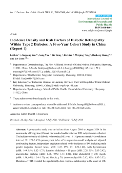 Incidence Density and Risk Factors of Diabetic Retinopathy Within