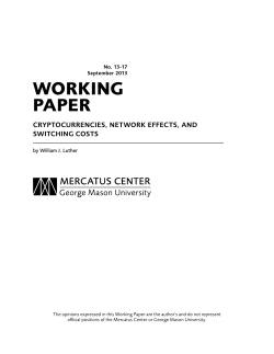 working paper - Mercatus Center