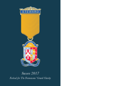 the festival brochure - Masonic Charitable Foundation