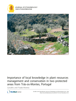 Importance of local knowledge in plant resources management and