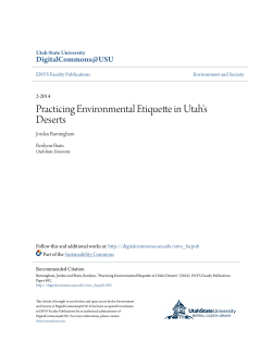Practicing Environmental Etiquette in Utah`s Deserts