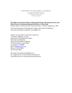 The Effects of a Posture Shirt on Throwing Velocity, Throwing