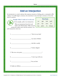 Add an Interjection