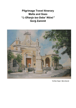 Pilgrimage Travel Itinerary Malta and Gozo