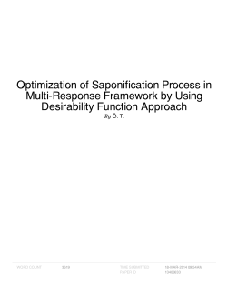 Optimization of Saponification Process in Multi