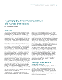 Assessing the Systemic Importance of Financial Institutions