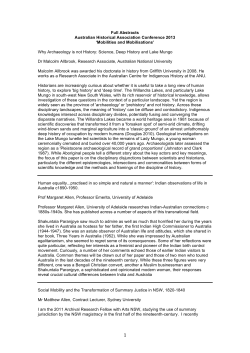 Full Abstracts Australian Historical Association Conference 2013