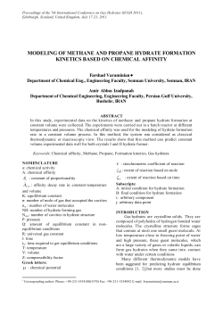 modeling of methane and propane hydrate formation kinetics based