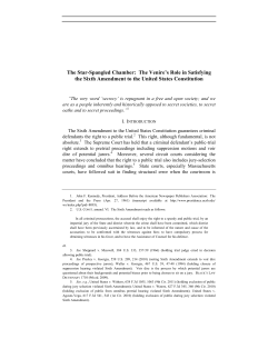 The Star-Spangled Chamber: The Venire`s Role in Satisfying the