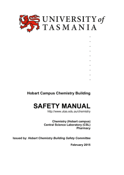 Chemistry Building Safety Manual 2015