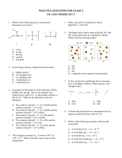 Exam 3 Practice Questions