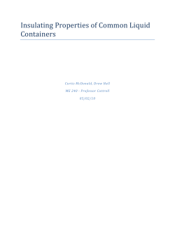 Insulating Properties of Common Liquid Containers