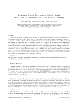 Recognising Realistic Emotions and Affect in Speech