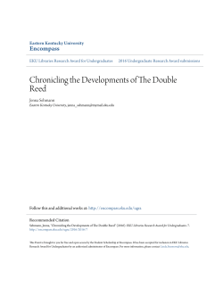 Chronicling the Developments of The Double Reed