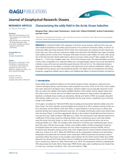 Characterizing the eddy field in the Arctic Ocean halocline