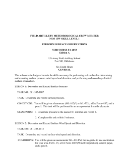 field artillery meteorological crew member