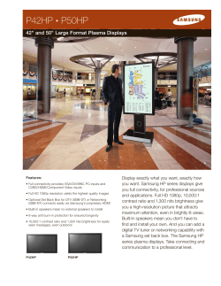 42 and 50 Large Format Plasma Displays