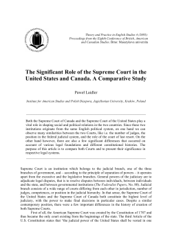 Paveł Laidler: The Significant Role of the Supreme Court in the