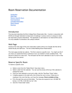 Room Reservation Documentation