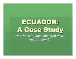ECUADOR: A Case Study
