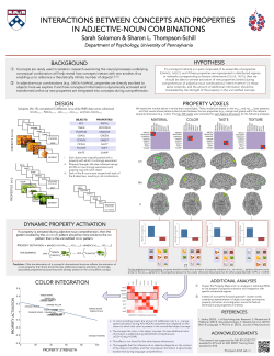 Interactions between concepts and properties in adjective