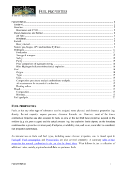 Fuel properties