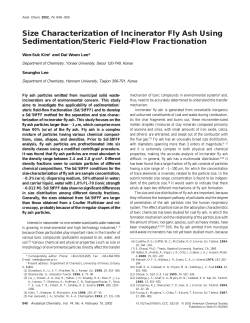 Size Characterization of Incinerator Fly Ash Using Sedimentation