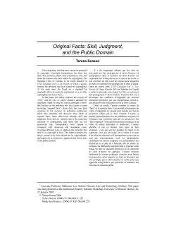 Original Facts: Skill, Judgment, and the Public Domain