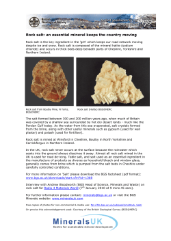 Rock salt: an essential mineral keeps the country moving
