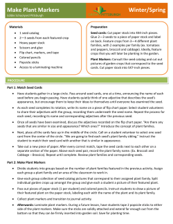 Make Plant Markers Winter/Spring