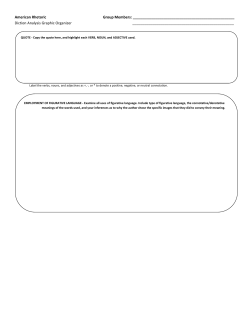 American Rhetoric Group Members: Diction Analysis Graphic