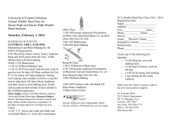 University of Central Arkansas Annual Double Reed Day for Junior