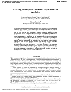 Crushing of Composite Structures: Experiment and Simulation