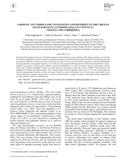 a rose by any other name: systematics and diversity in the chilean