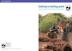 Getting to boiling point - Turning up the heat on water and sanitation