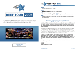 REEF TOUR 2006 - Wasatch Marine Aquarium Society
