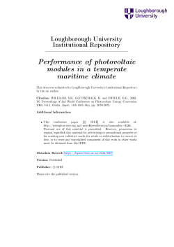 Performance of photovoltaic modules in a temperate maritime climate