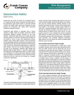 Intersection Safety - Sight Lines