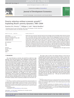 Poverty reduction without economic growth?