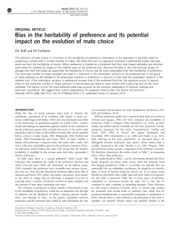 Bias in the heritability of preference and its potential impact