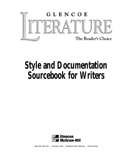 Style and Documentation Sourcebook for Writers