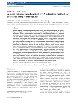 A rapid column-based ancient DNA extraction method for increased