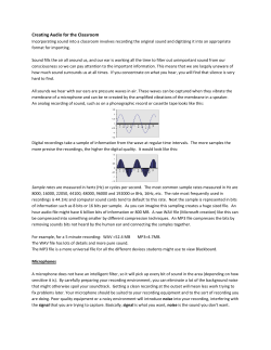 Creating Audio for the Classroom