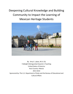 Deepening Cultural Knowledge and Building Community to Impact