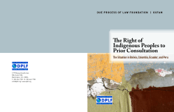 The Right of Indigenous Peoples to Prior