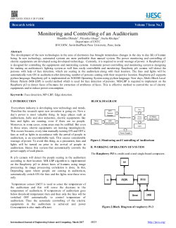 Monitoring and Controlling of an Auditorium