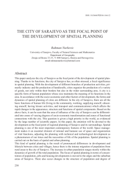 the city of sarajevo as the focal point